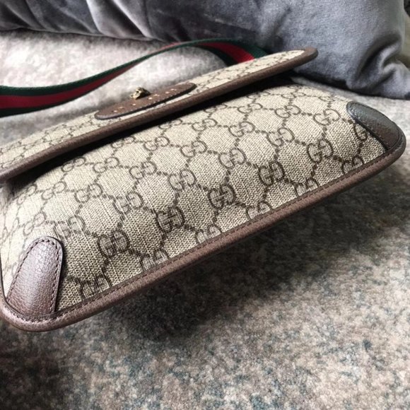 Gucci GG Belt Shoulder Bag Grey - Picture 4 of 7